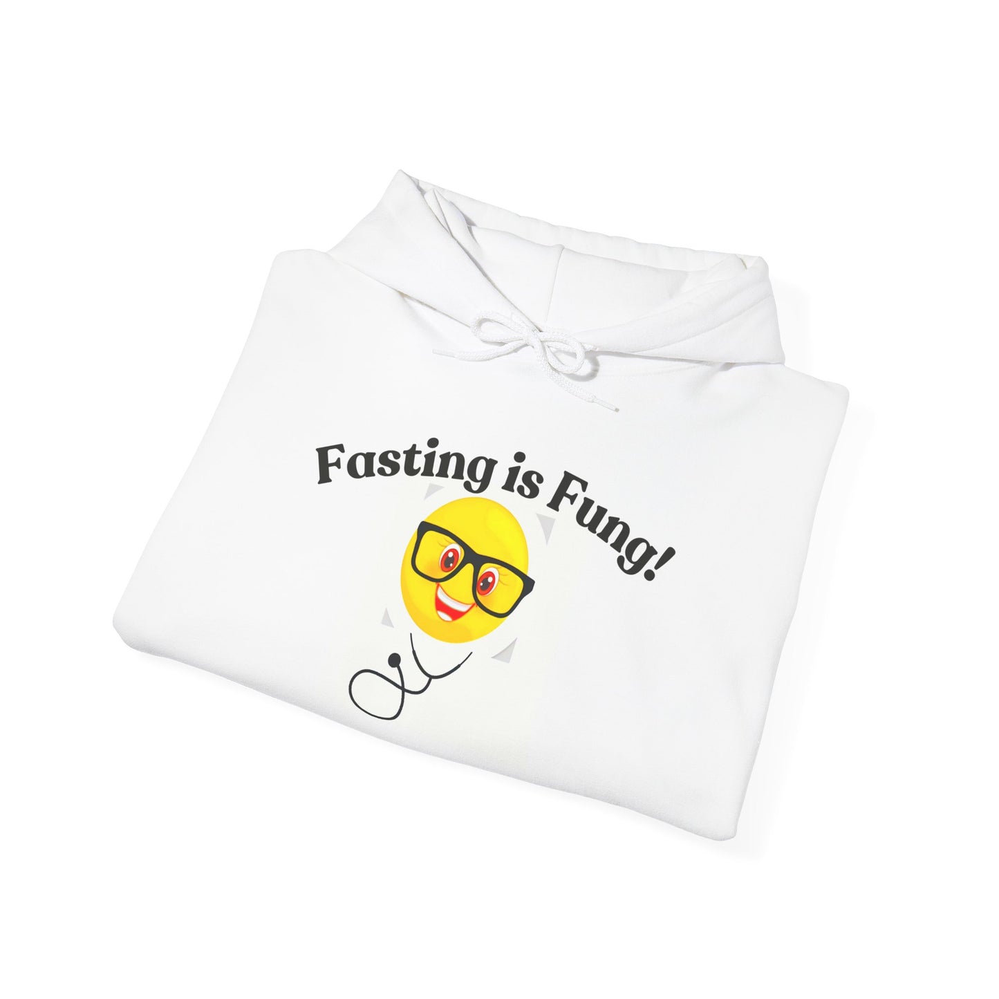 Fasting Motivation Funny Quote Hooded Sweatshirt – Cozy Unisex Pullover for Foodies, Gift for Dieters, Casual Style, Everyday Wear